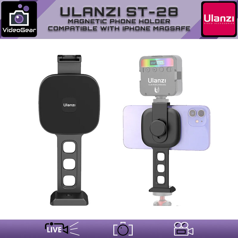 Ulanzi ST-28 — (Magnetic Phone Holder Compatible with iPhone MagSafe)