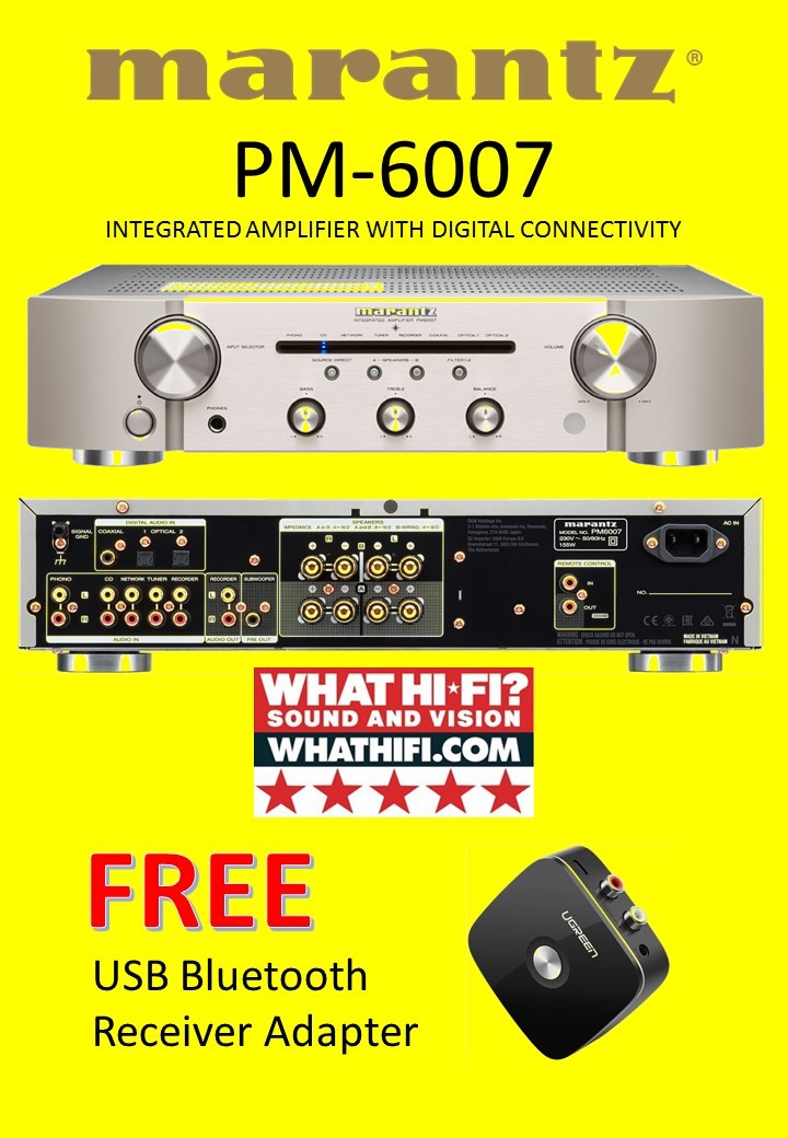Marantz PM-6007 Int Amp FREE Bluetooth Adaptor