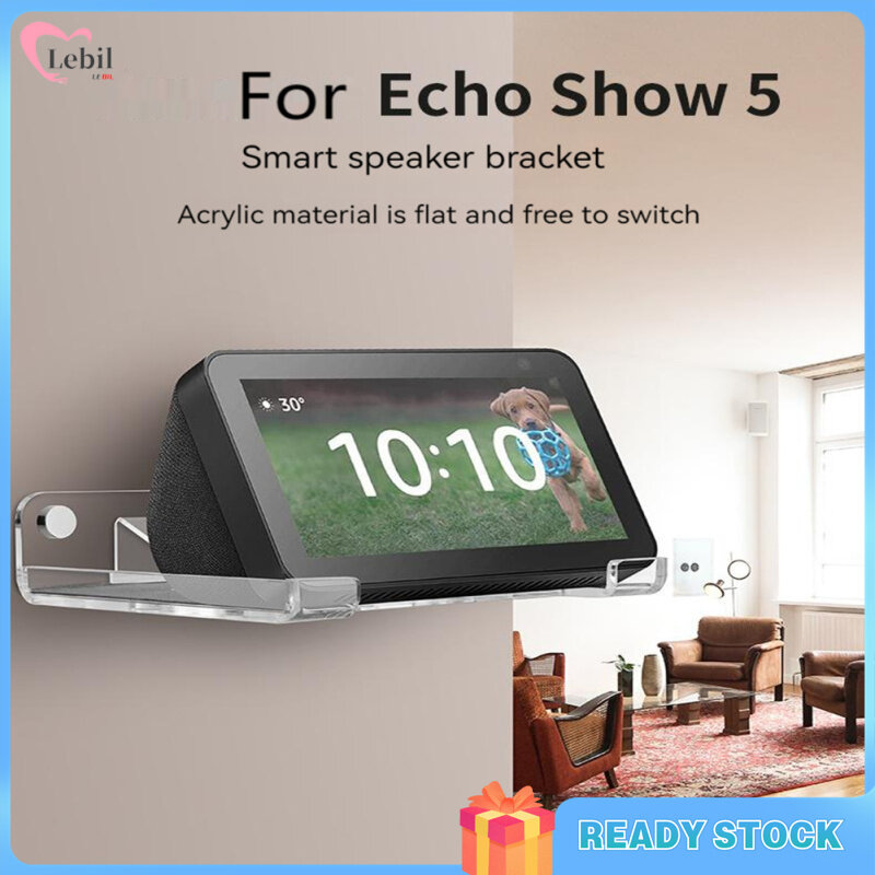 Lebilberry【Fast Delivery】5.5 Inch Speaker Storage Rack Bracket Wall Mount Non-slip Shelf Holder Compatible For Echo Show 5 Speaker