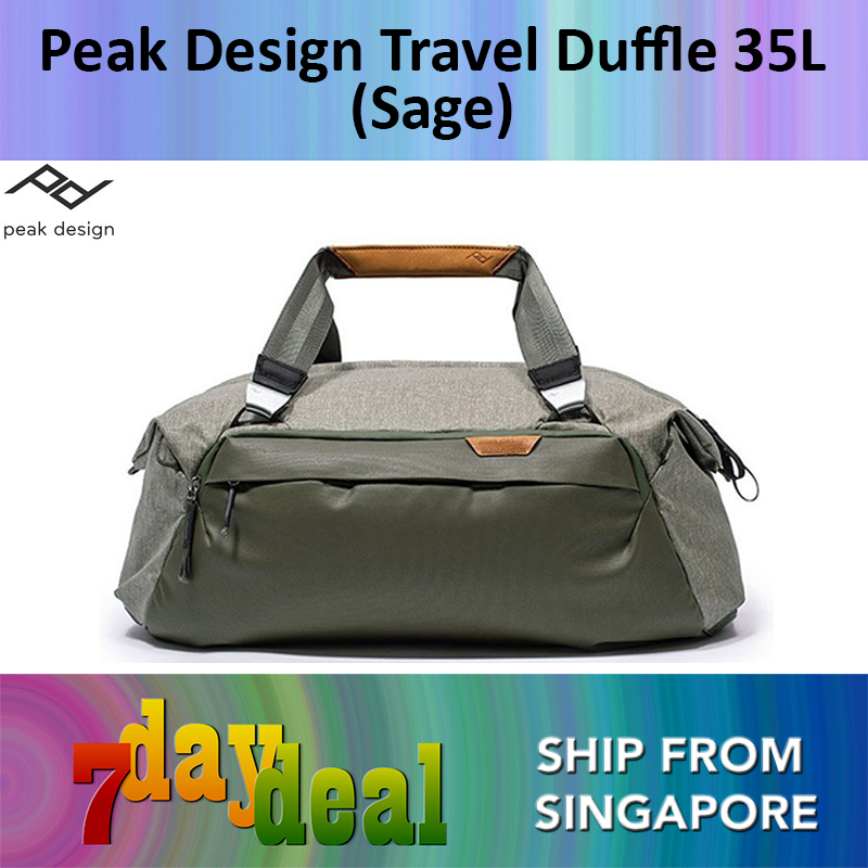 Peak Design Travel Duffel 35L Duffle Duffel Bag (Sage / Black)